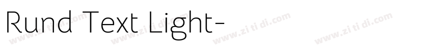 Rund Text Light字体转换
